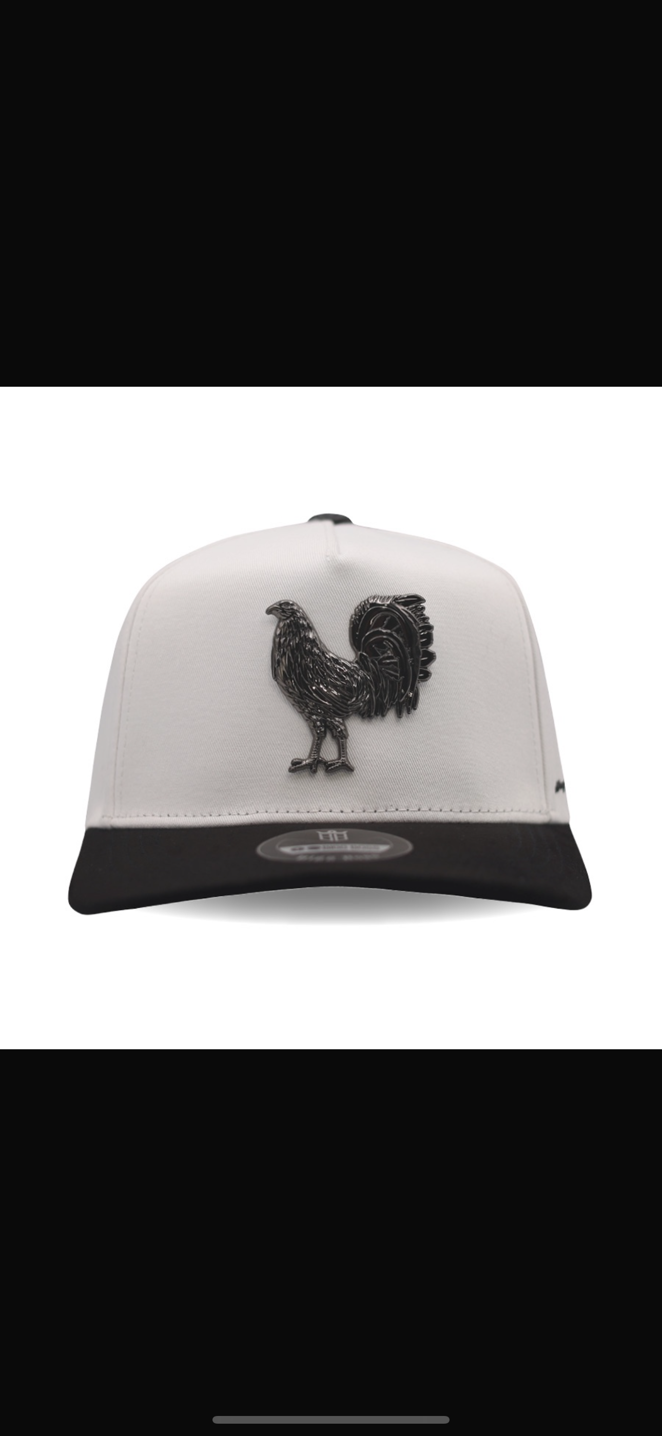 Black rooster black & white